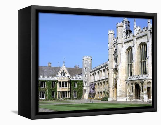 Inside the Great Court, Trinity College, Cambridge, Cambridgeshire-Peter Thompson-Framed Premier Image Canvas