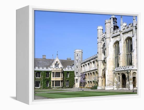 Inside the Great Court, Trinity College, Cambridge, Cambridgeshire-Peter Thompson-Framed Premier Image Canvas