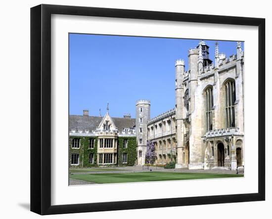 Inside the Great Court, Trinity College, Cambridge, Cambridgeshire-Peter Thompson-Framed Photographic Print