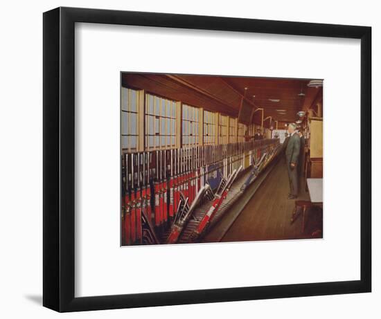 'Inside the Locomotive Yard Signal-Box, York', 1926-Unknown-Framed Giclee Print