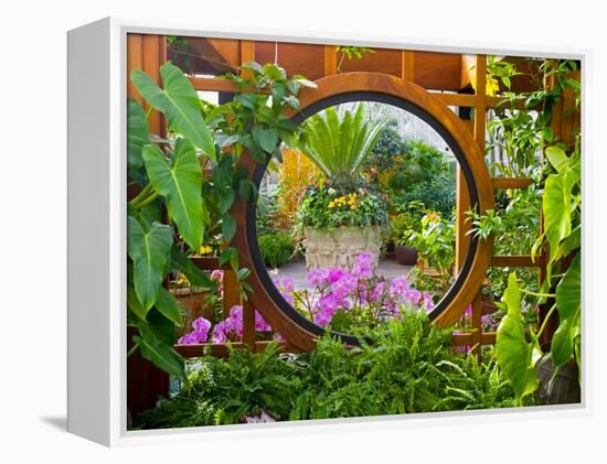 Inside the San Francisco Conservatory of Flowers, San Francisco, California, USA-Julie Eggers-Framed Premier Image Canvas