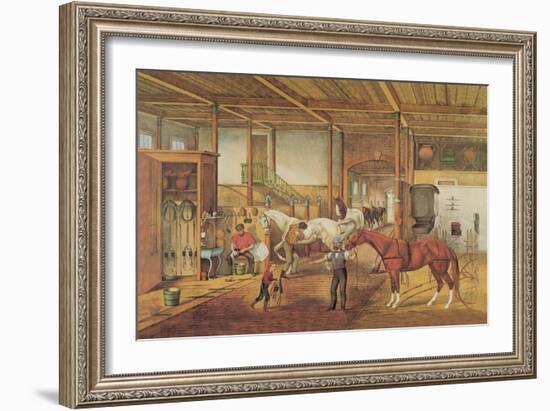 Inside the Stable-null-Framed Art Print