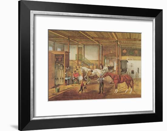 Inside the Stable-null-Framed Art Print