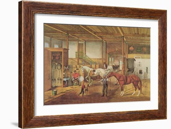 Inside the Stable-null-Framed Art Print