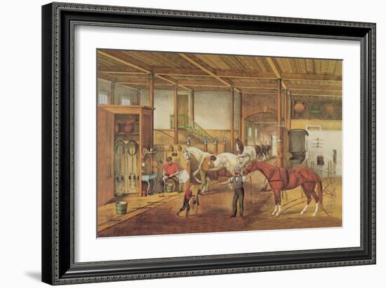 Inside the Stable-null-Framed Art Print