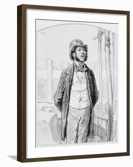 Inspecteur Privé Des Travaux Publics, Plate 13 from Les Toquades, 1858-Paul Gavarni-Framed Giclee Print