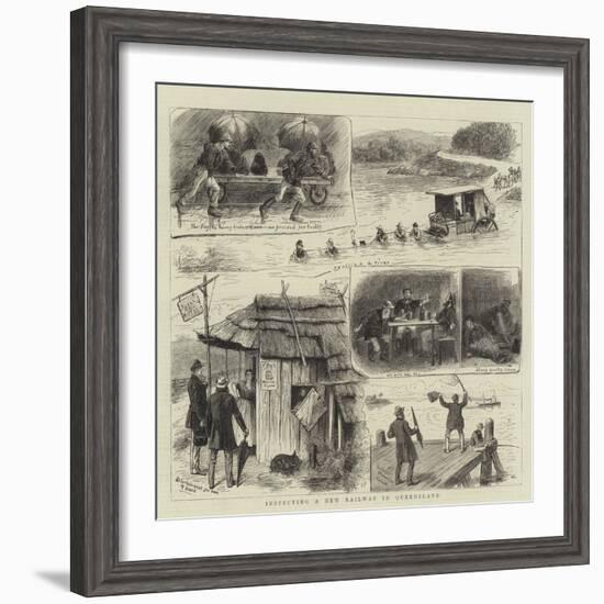 Inspecting a New Railway in Queensland-William Ralston-Framed Giclee Print