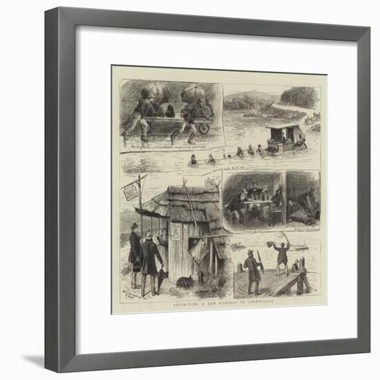 Inspecting a New Railway in Queensland-William Ralston-Framed Giclee Print