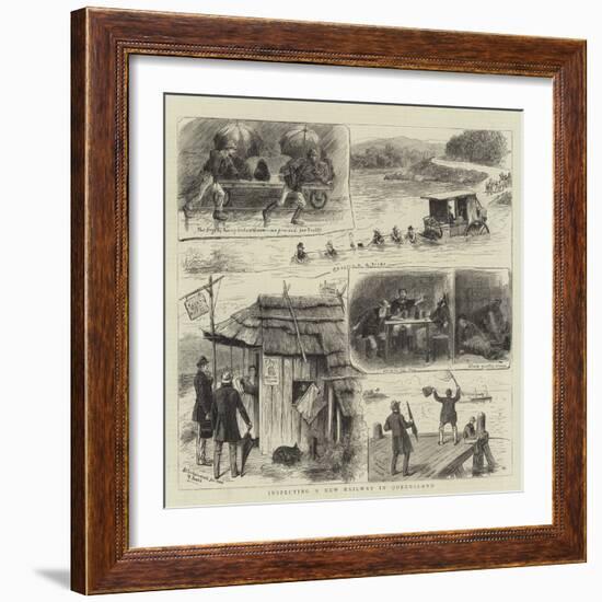 Inspecting a New Railway in Queensland-William Ralston-Framed Giclee Print