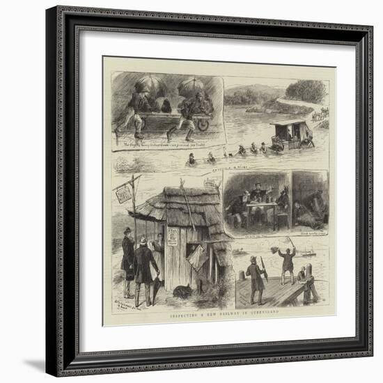 Inspecting a New Railway in Queensland-William Ralston-Framed Giclee Print