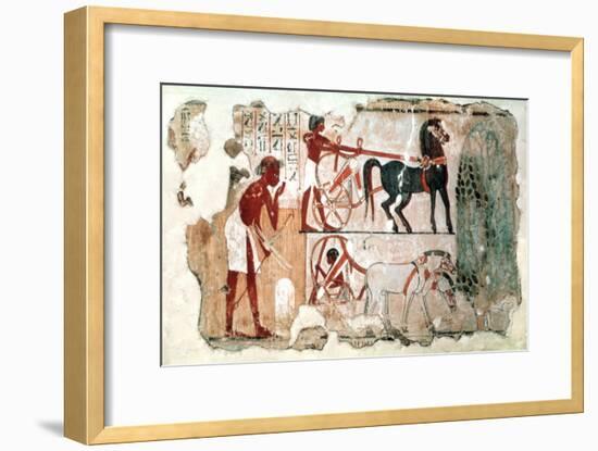 Inspecting the Fields, 1350 BC Artist: Unknown-Unknown-Framed Giclee Print