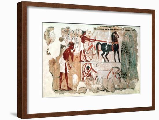 Inspecting the Fields, 1350 BC Artist: Unknown-Unknown-Framed Giclee Print