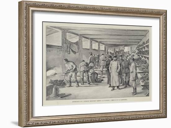 Inspection of a Russian Military Bakery at Warsaw-Johann Nepomuk Schonberg-Framed Giclee Print