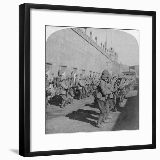 Inspection of the Cheshire Regiment in the Fort at Johannesburg, Boer War, South Africa, 1901-Underwood & Underwood-Framed Giclee Print