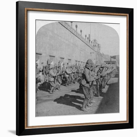 Inspection of the Cheshire Regiment in the Fort at Johannesburg, Boer War, South Africa, 1901-Underwood & Underwood-Framed Giclee Print