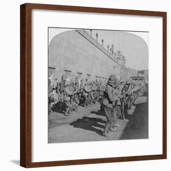 Inspection of the Cheshire Regiment in the Fort at Johannesburg, Boer War, South Africa, 1901-Underwood & Underwood-Framed Giclee Print