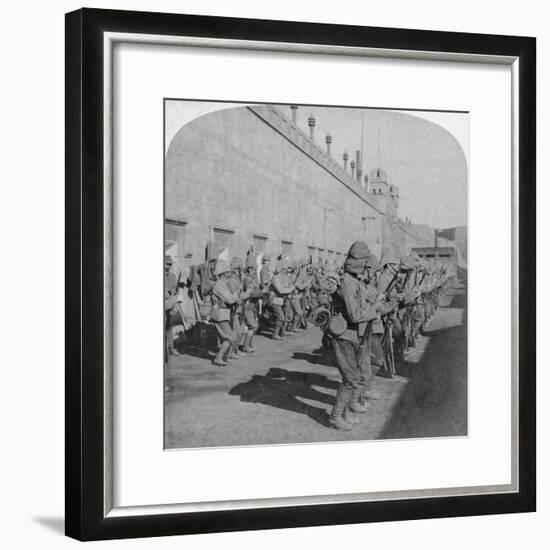 Inspection of the Cheshire Regiment in the Fort at Johannesburg, Boer War, South Africa, 1901-Underwood & Underwood-Framed Giclee Print