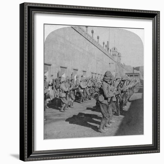 Inspection of the Cheshire Regiment in the Fort at Johannesburg, Boer War, South Africa, 1901-Underwood & Underwood-Framed Giclee Print