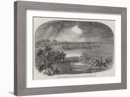 Inspection of the West Essex Yeomanry Cavalry, on Wanstead Flats-null-Framed Giclee Print