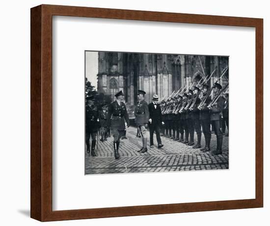 'Inspection of troops at the foot of Cologne Cathedral', 1919, (1945)-Unknown-Framed Photographic Print