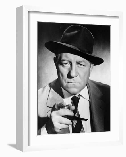 Inspector Maigret, Jean Gabin, 1958-null-Framed Photo