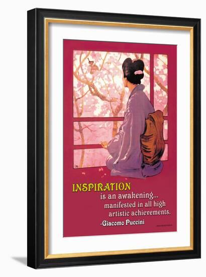 Inspiration: Madame Butterfly-null-Framed Art Print