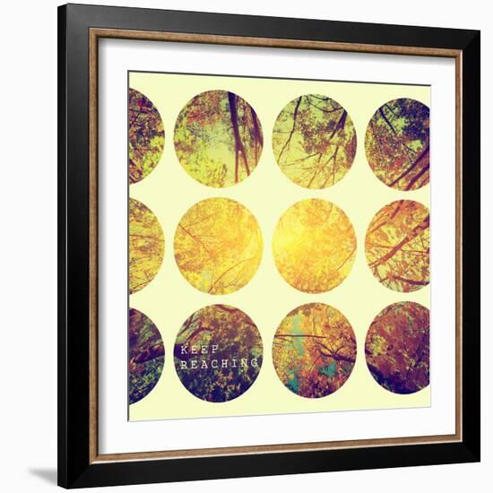 Inspirational Circle Design - Autumn Trees: Don't Forget to Look Up Every Now and Again-Michal Bednarek-Framed Premium Giclee Print