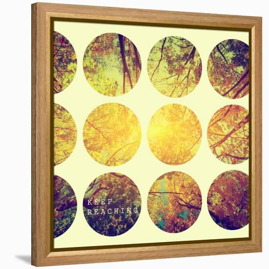 Inspirational Circle Design - Autumn Trees: Don't Forget to Look Up Every Now and Again-Michal Bednarek-Framed Stretched Canvas