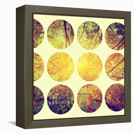 Inspirational Circle Design - Autumn Trees: Don't Forget to Look Up Every Now and Again-Michal Bednarek-Framed Stretched Canvas