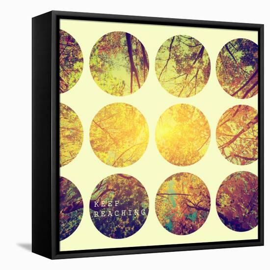 Inspirational Circle Design - Autumn Trees: Don't Forget to Look Up Every Now and Again-Michal Bednarek-Framed Stretched Canvas