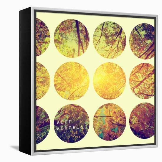 Inspirational Circle Design - Autumn Trees: Don't Forget to Look Up Every Now and Again-Michal Bednarek-Framed Stretched Canvas