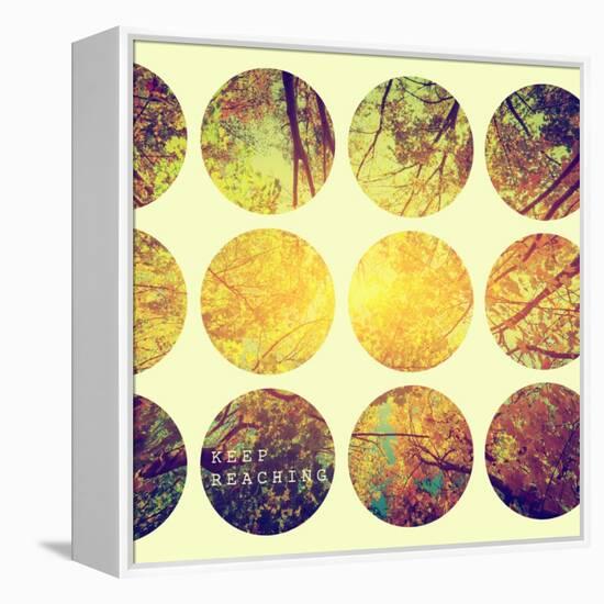 Inspirational Circle Design - Autumn Trees: Don't Forget to Look Up Every Now and Again-Michal Bednarek-Framed Stretched Canvas