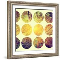 Inspirational Circle Design - Autumn Trees: Don't Forget to Look Up Every Now and Again-Michal Bednarek-Framed Art Print