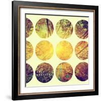 Inspirational Circle Design - Autumn Trees: Don't Forget to Look Up Every Now and Again-Michal Bednarek-Framed Art Print