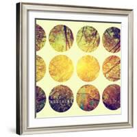 Inspirational Circle Design - Autumn Trees: Don't Forget to Look Up Every Now and Again-Michal Bednarek-Framed Art Print