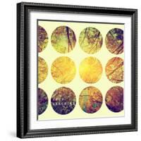 Inspirational Circle Design - Autumn Trees: Don't Forget to Look Up Every Now and Again-Michal Bednarek-Framed Art Print
