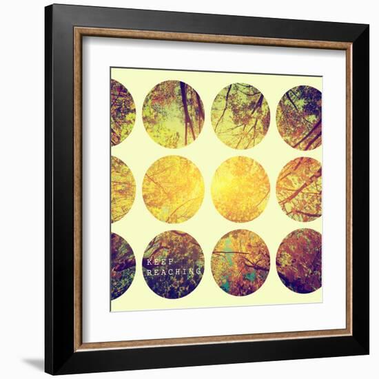 Inspirational Circle Design - Autumn Trees: Don't Forget to Look Up Every Now and Again-Michal Bednarek-Framed Art Print