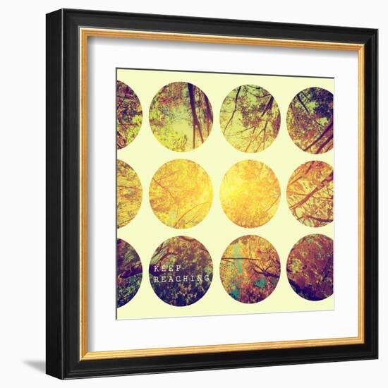 Inspirational Circle Design - Autumn Trees: Don't Forget to Look Up Every Now and Again-Michal Bednarek-Framed Art Print