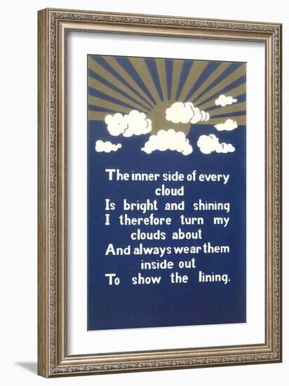 Inspirational Cloud Poem-null-Framed Art Print