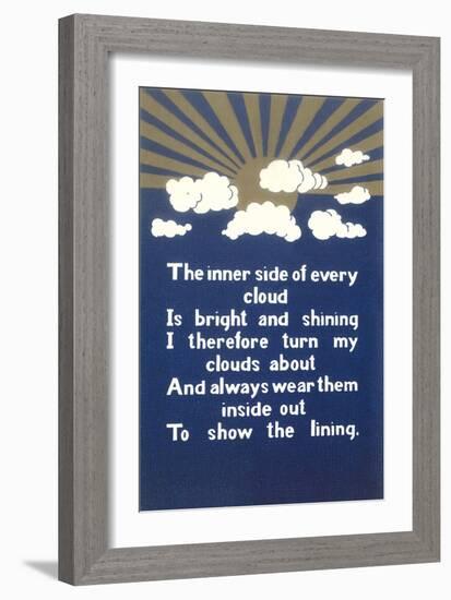 Inspirational Cloud Poem-null-Framed Art Print