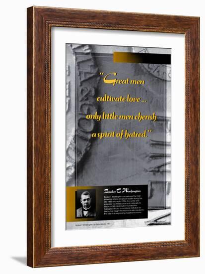 Inspirational Quotations - Booker T. Washington-null-Framed Art Print