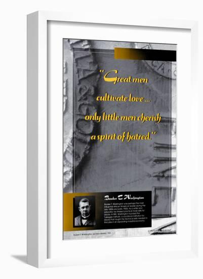 Inspirational Quotations - Booker T. Washington-null-Framed Art Print