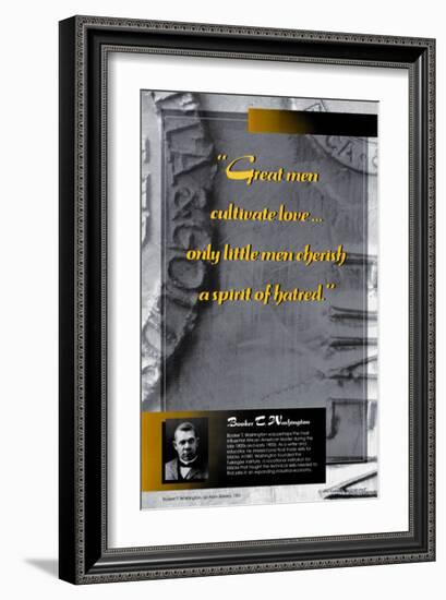 Inspirational Quotations - Booker T. Washington-null-Framed Art Print
