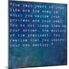 Inspirational Quote By Albert Ellis On Earthy Blue Background-nagib-Mounted Art Print
