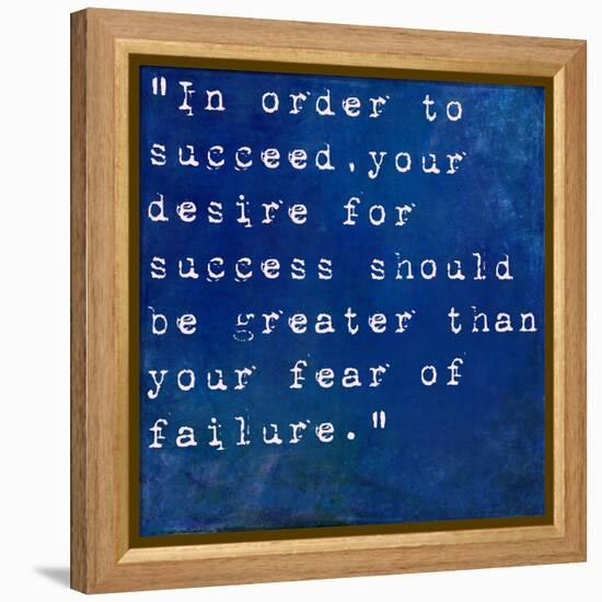 Inspirational Quote By Bill Cosby On Earthy Blue Background-nagib-Framed Stretched Canvas