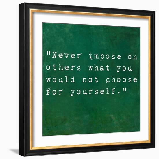 Inspirational Quote By Confucius On Earthy Background-nagib-Framed Art Print