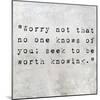 Inspirational Quote By Confucius On Earthy Background-nagib-Mounted Art Print