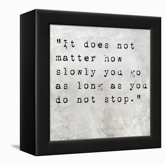 Inspirational Quote By Confucius On Earthy Background-nagib-Framed Stretched Canvas