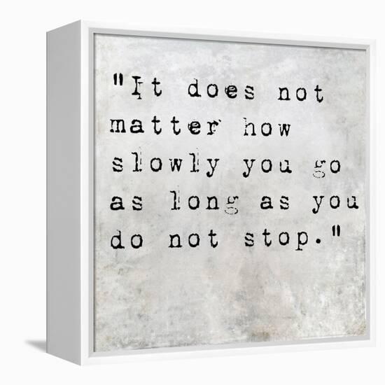 Inspirational Quote By Confucius On Earthy Background-nagib-Framed Stretched Canvas