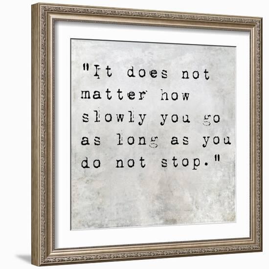 Inspirational Quote By Confucius On Earthy Background-nagib-Framed Art Print